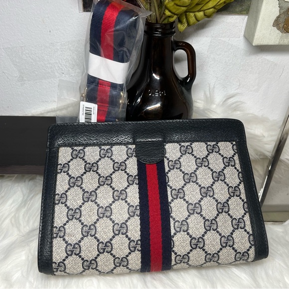 Gucci sherry line Ophidia Clutch Pouch converted to Crossbody shoulder bag - Picture 4 of 15